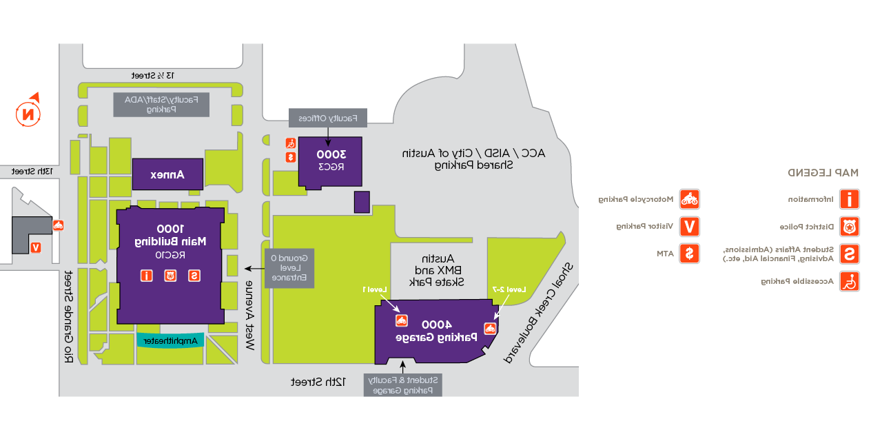 Map illustration of ACC Rio Grande Campus.